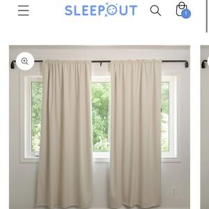Sleep out Black out curtains 2x cream